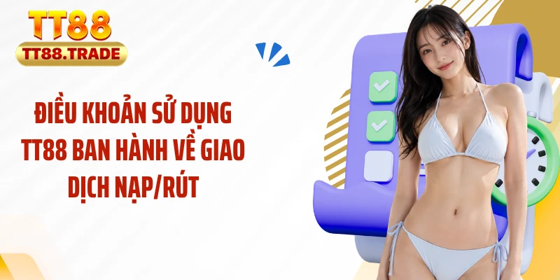 Điều khoản sử dụng TT88 ban hành về giao dịch nạp/rút